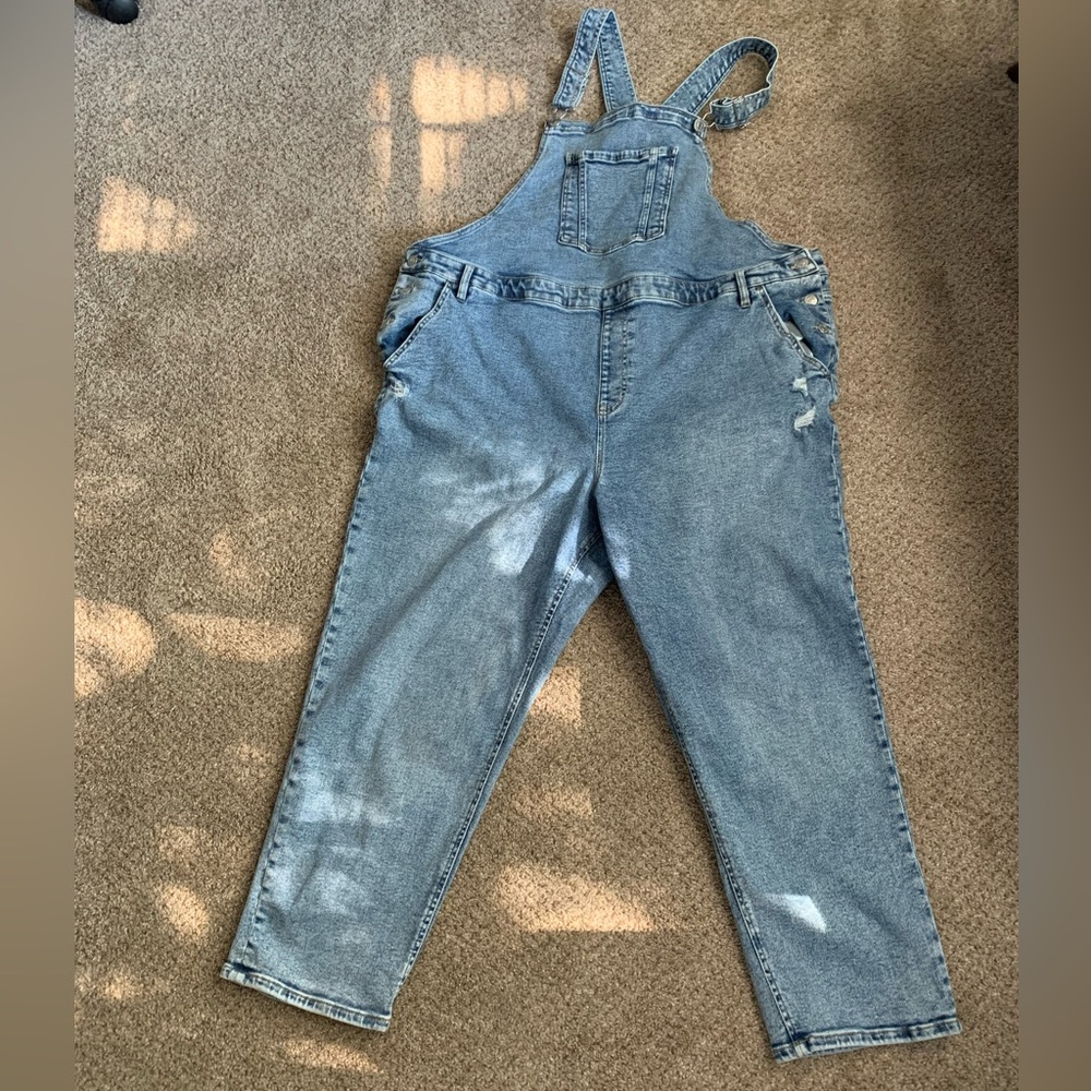 Ava & Viv Plus Size Denim Overalls Size 24